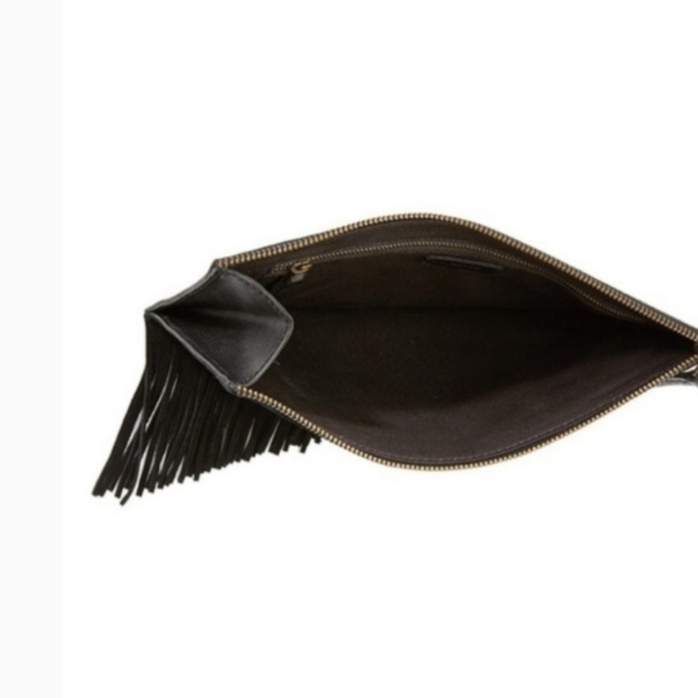 Madewell Fringed Leatherand Suede Clutch - Picture 3 of 6